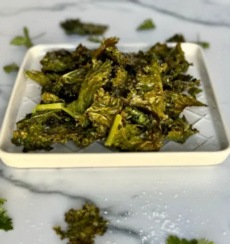 Recipes For Kids - Crispy Kale Chips On Plate