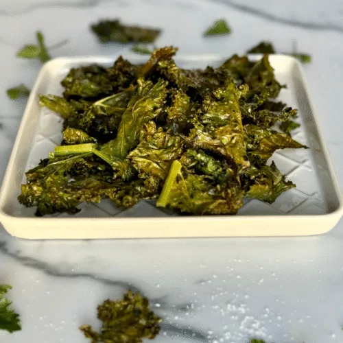 Recipes For Kids - Crispy Kale Chips On Plate