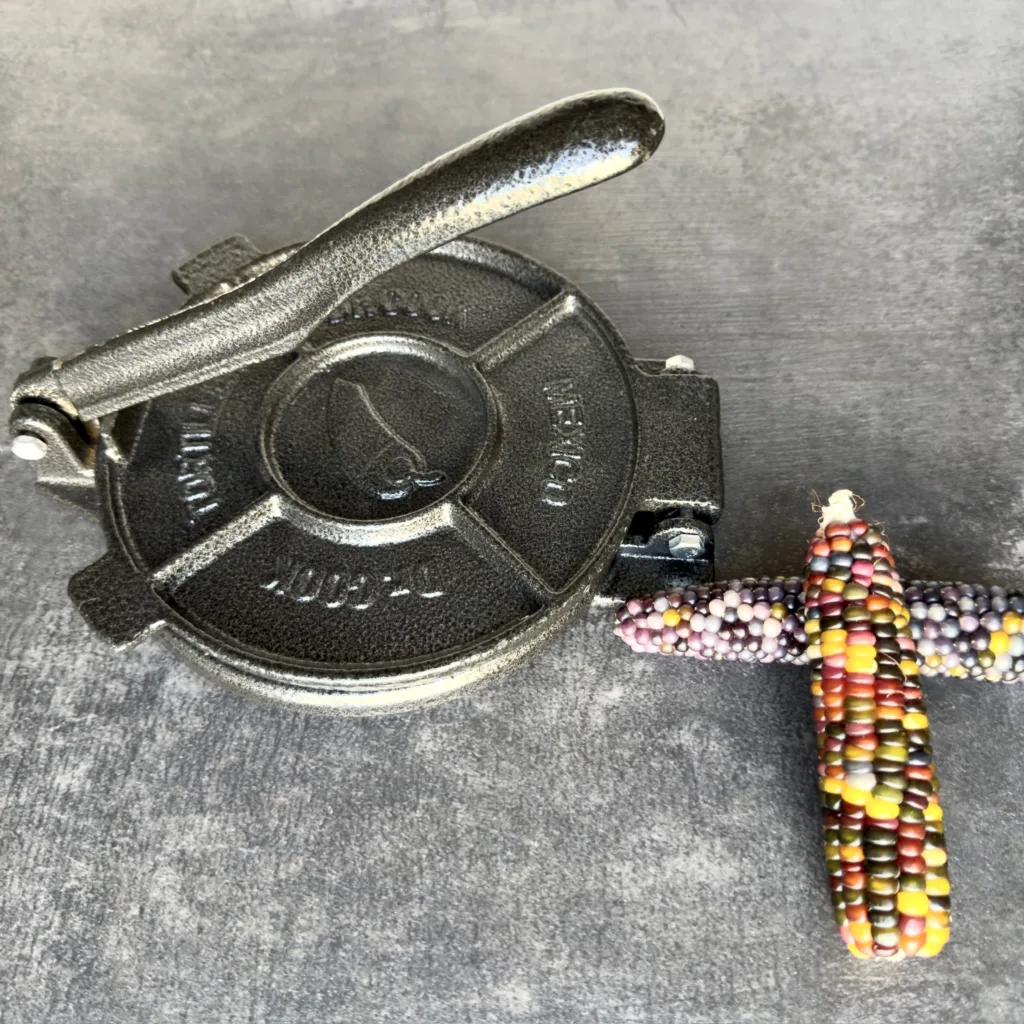 Recipes For Kids - Tortilla Press With Rainbow Corn Cobs